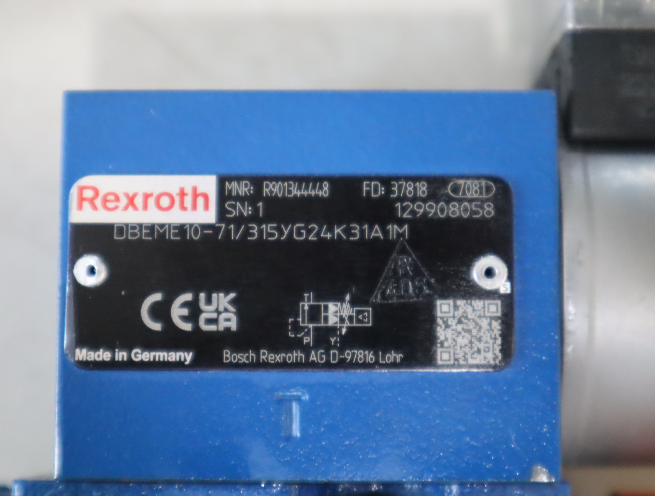 DBEME10-7X/315YG24K31A1M R901344448 力士乐REXROTH比例溢流阀