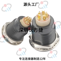 长方捷黑色电镀航空插座EGG.2B.305母座 源头厂家镀黑铬航插