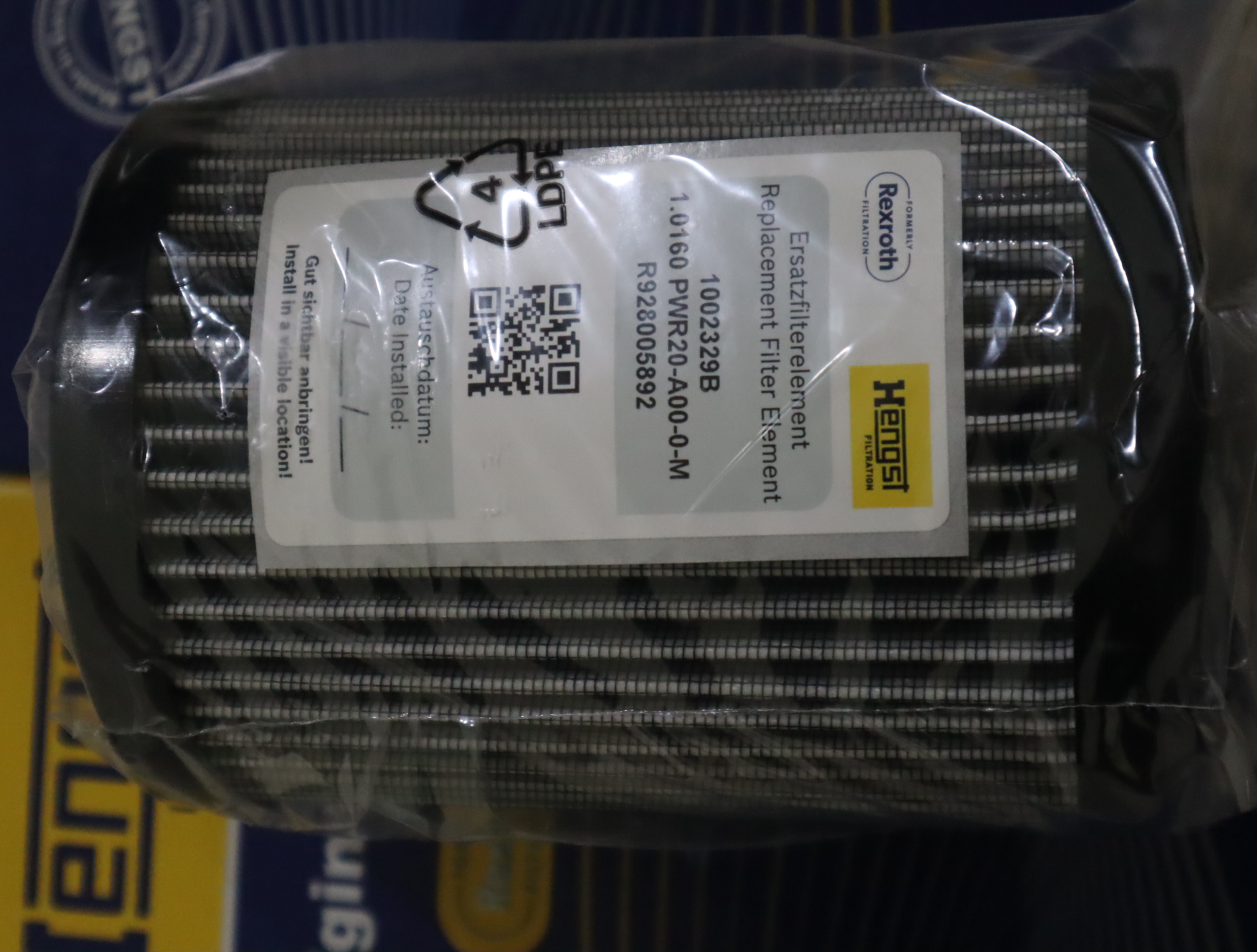 R928005892 1.0160 PWR20-A00-0-M 1002329B 汉格斯特HENGST滤芯