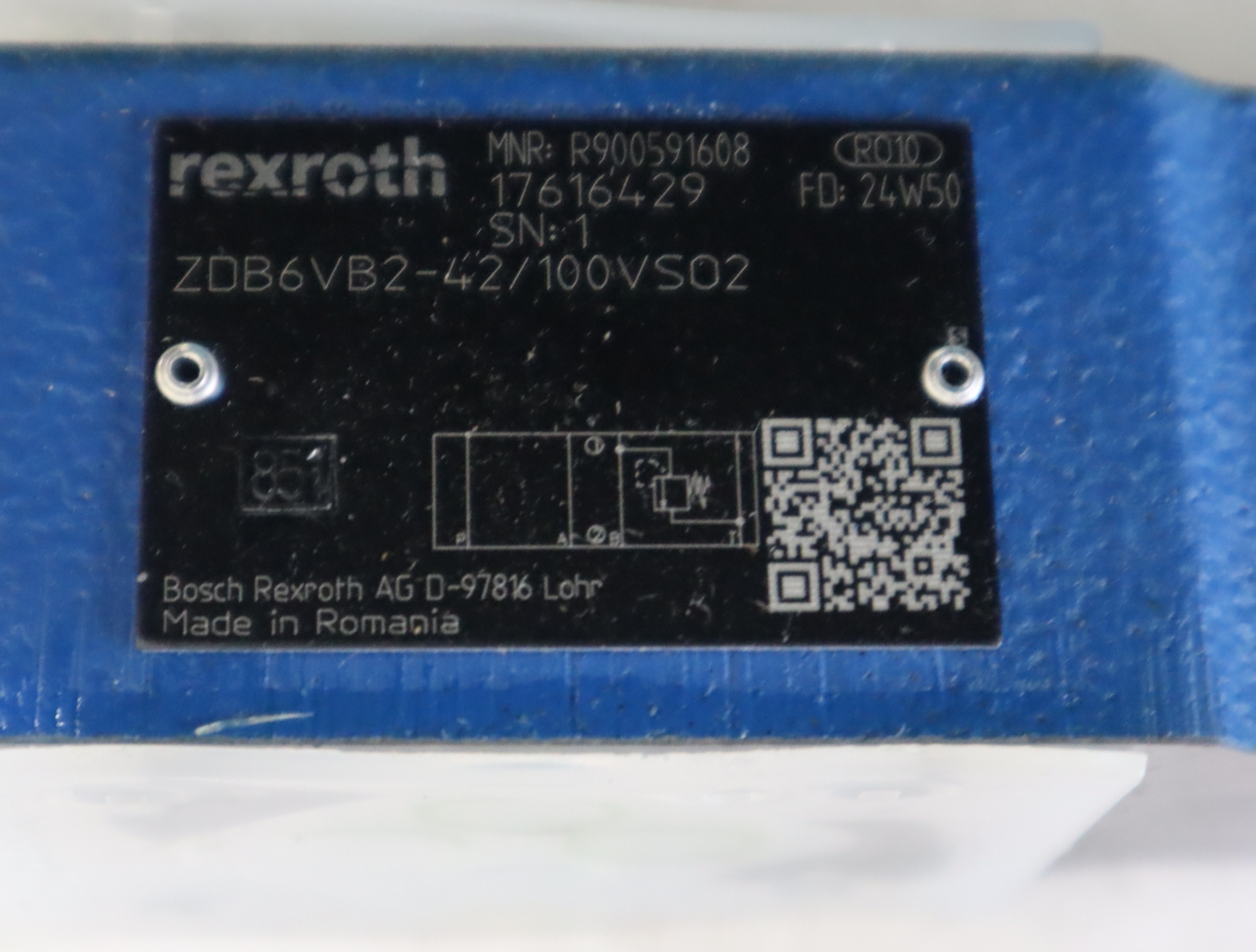 ZDB6VB2-42/100VSO2 ZDB6VB2-4X/100VSO2 R900591608 REXROTH