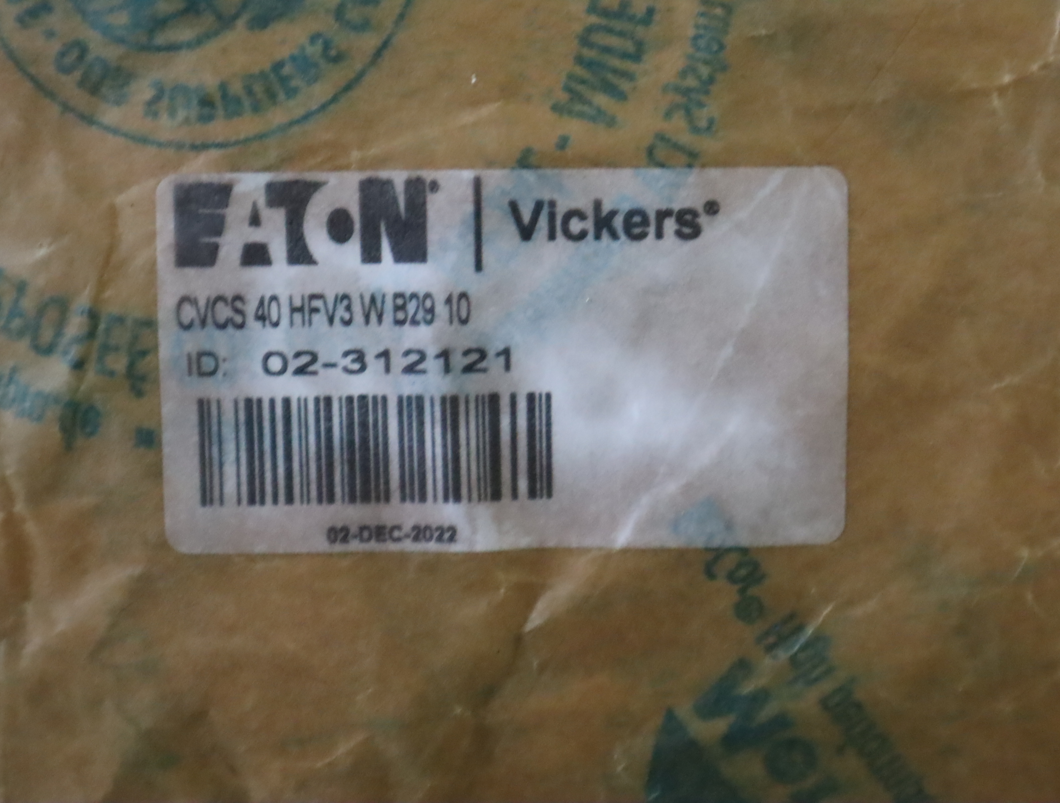 02-312121 CVCS 40 HFV3 W B29 10 伊顿EATON威格士VICKERS插装阀