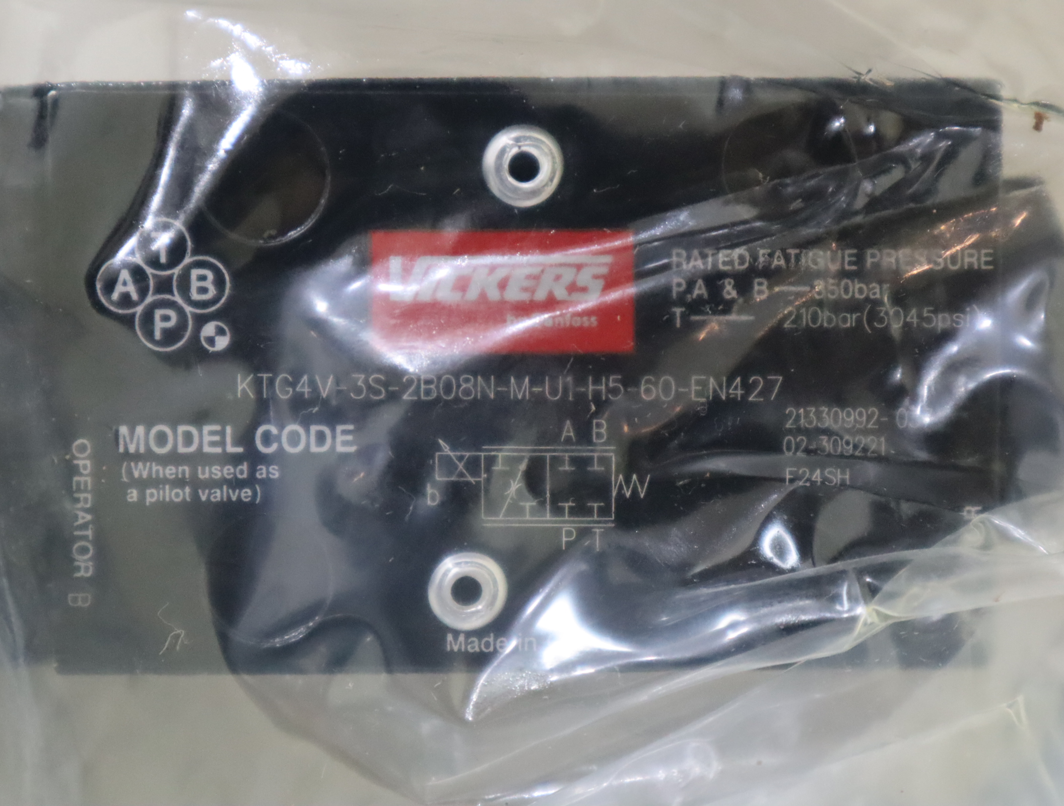 KTG4V 3S 2B08N M U1 H5 60 EN427 伊顿EATON威格士VICKERS丹佛斯