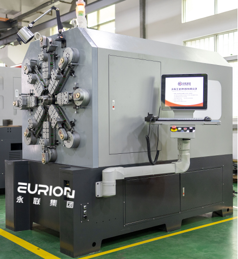 US-1235R无凸轮弹簧机无凸轮设计，结构简洁