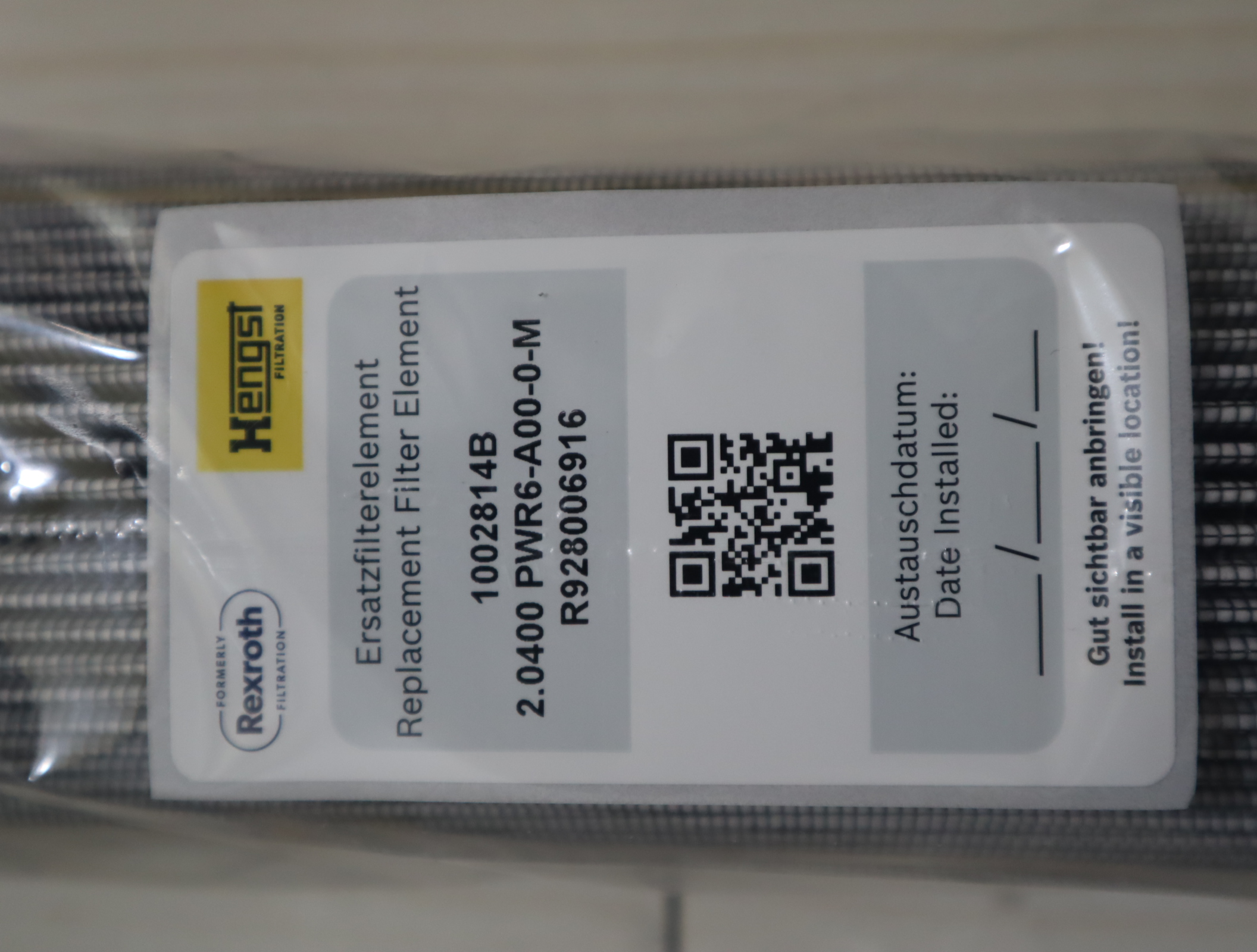 R928006916 2.0400 PWR6-A00-0-M 1002814B 汉格斯特HENGST滤芯