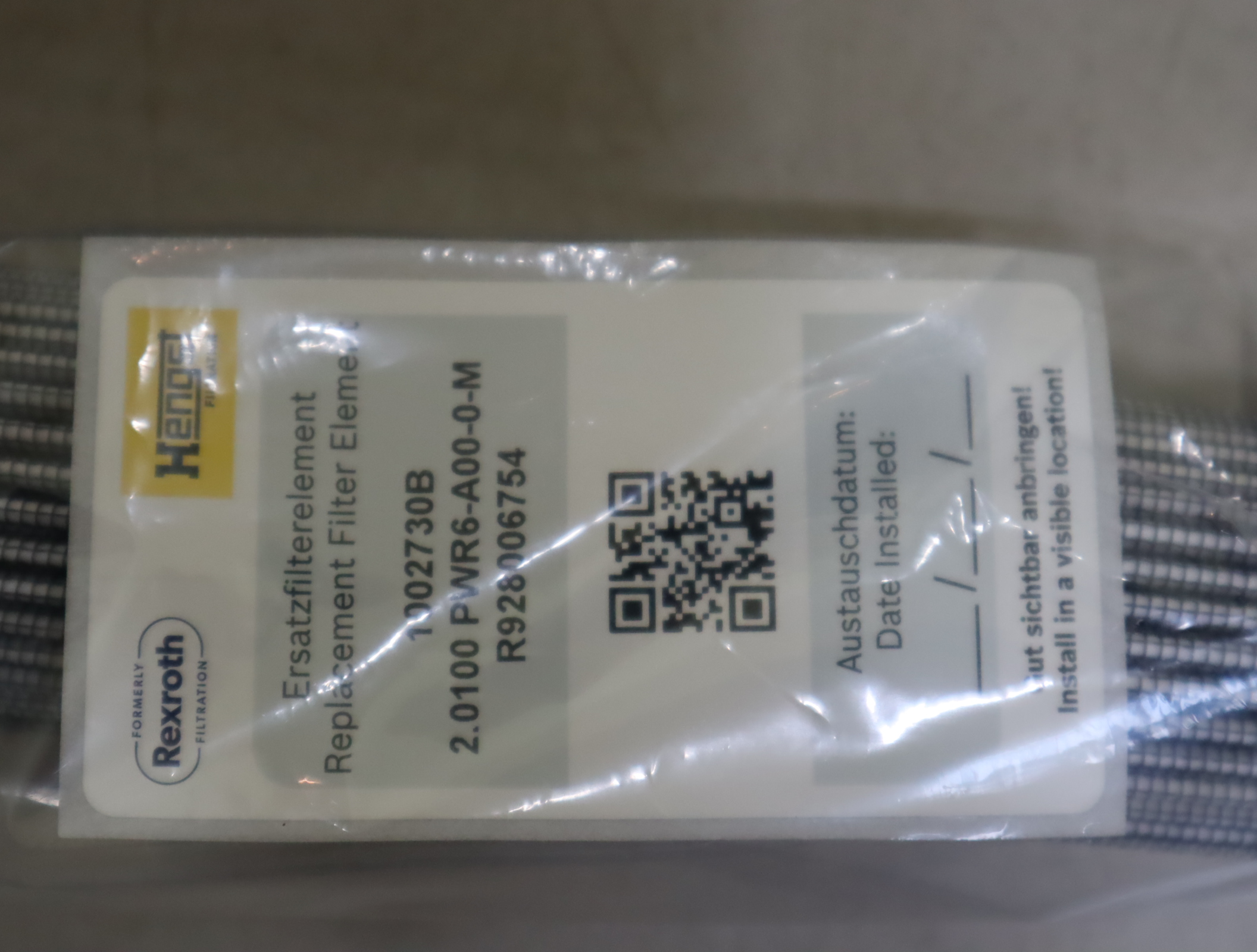 R928006754 2.0100 PWR6-A00-0-M 1002730B 汉格斯特HENGST滤芯