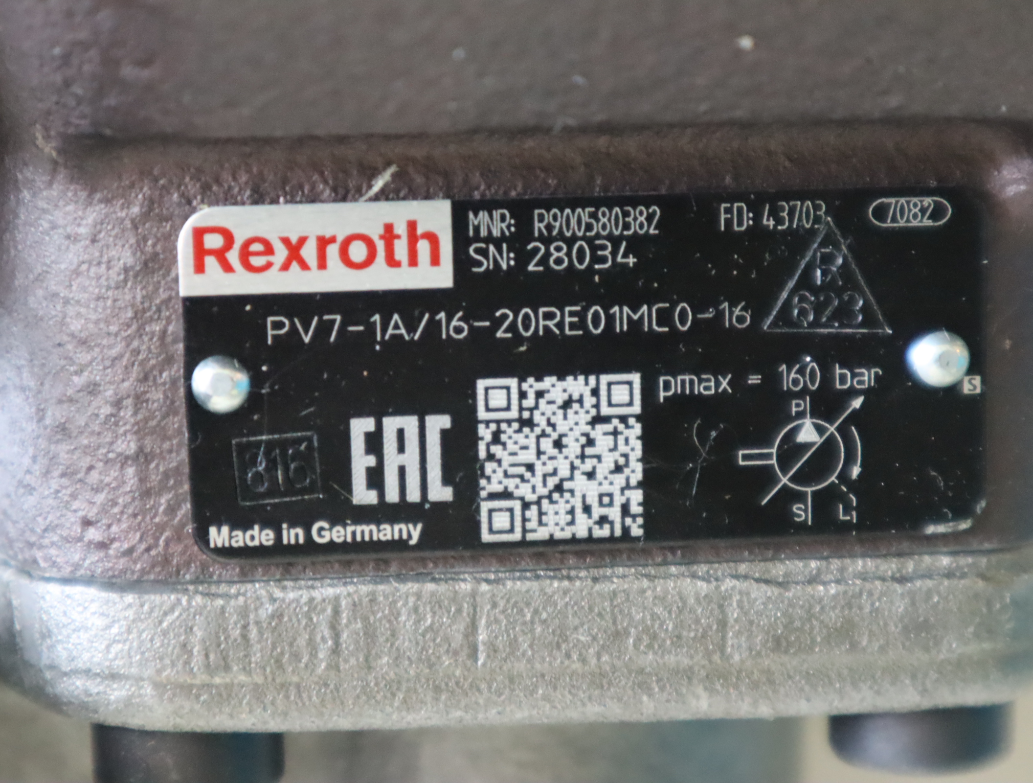 PV7-1A/16-20RE01MC0-16 R900580382 德国力士乐REXROTH叶片泵