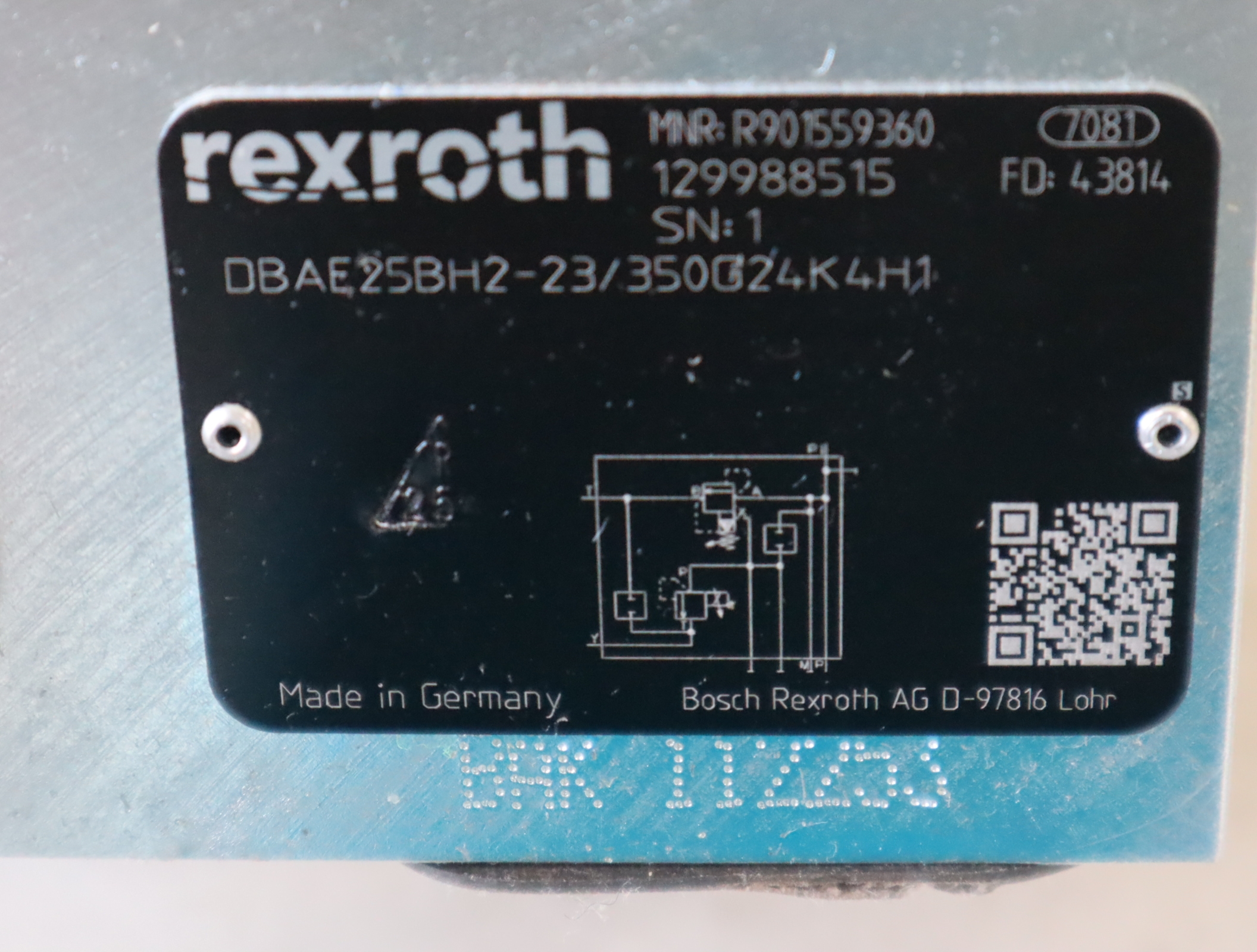 DBAE25BH2-23/350G24K4H1 R901559360 德国力士乐REXROTH溢流阀