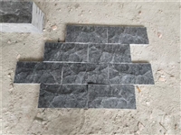 景观墙面 黑石英蘑菇石外墙 乱形文化石铺地面 黑色冰裂纹石材