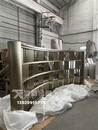 316不锈钢户外景观屏风 星级酒店弧形不锈钢钛金屏风隔断墙