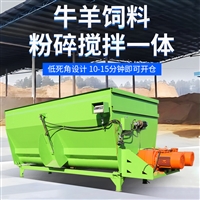 养牛卧式拌料机 卧式混合搅草机 五立方柴油混草机