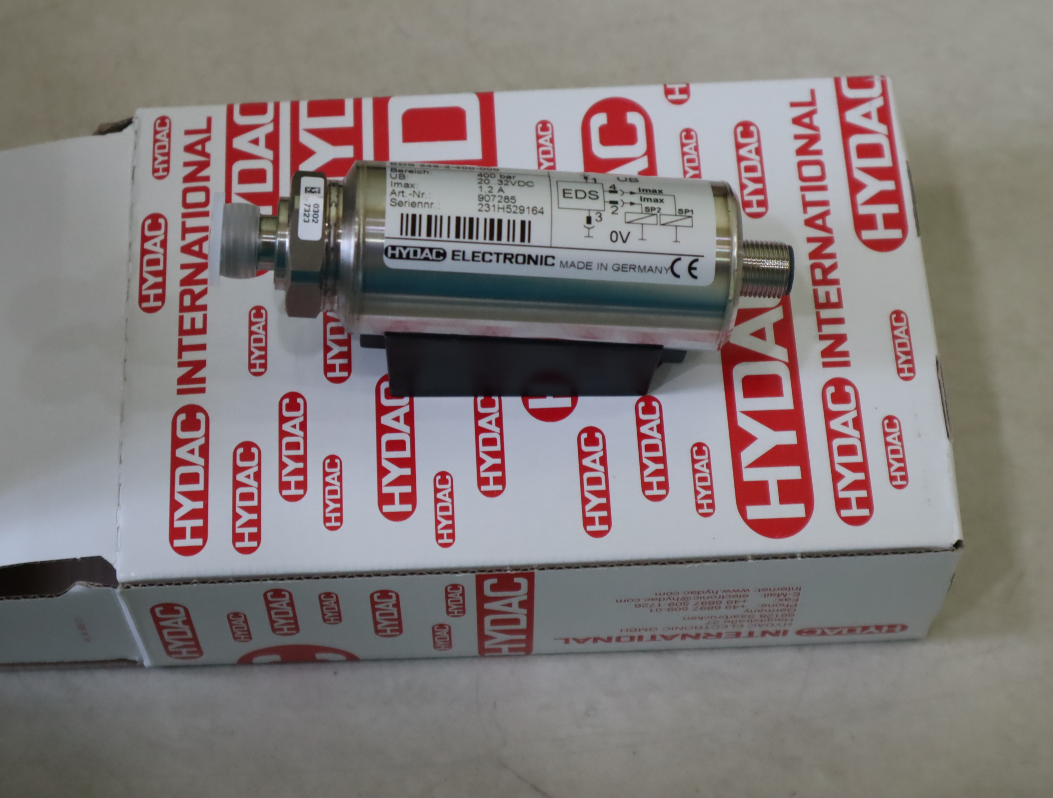 EDS346-2-400-000 907285 贺德克HYDAC压力温度传感器