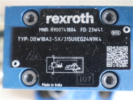 DBW10A2-52/315U6EG24N9K4 R900741804 力士乐REXROTH电磁溢流阀