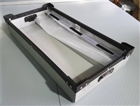 新能源2.3米防尘帘蜂窝板箱加厚10mm中空环保箱灰色logo四面印刷