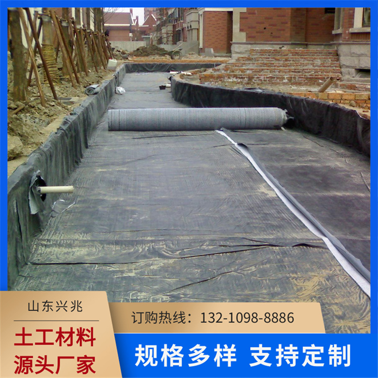 兴兆环境 源头厂家更优惠 用于人工湖泊水堤 纳基膨润土防水毯