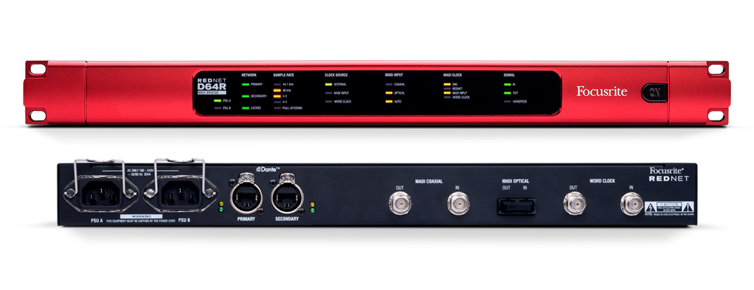 Focusrite RedNet D64R 64-通道接口