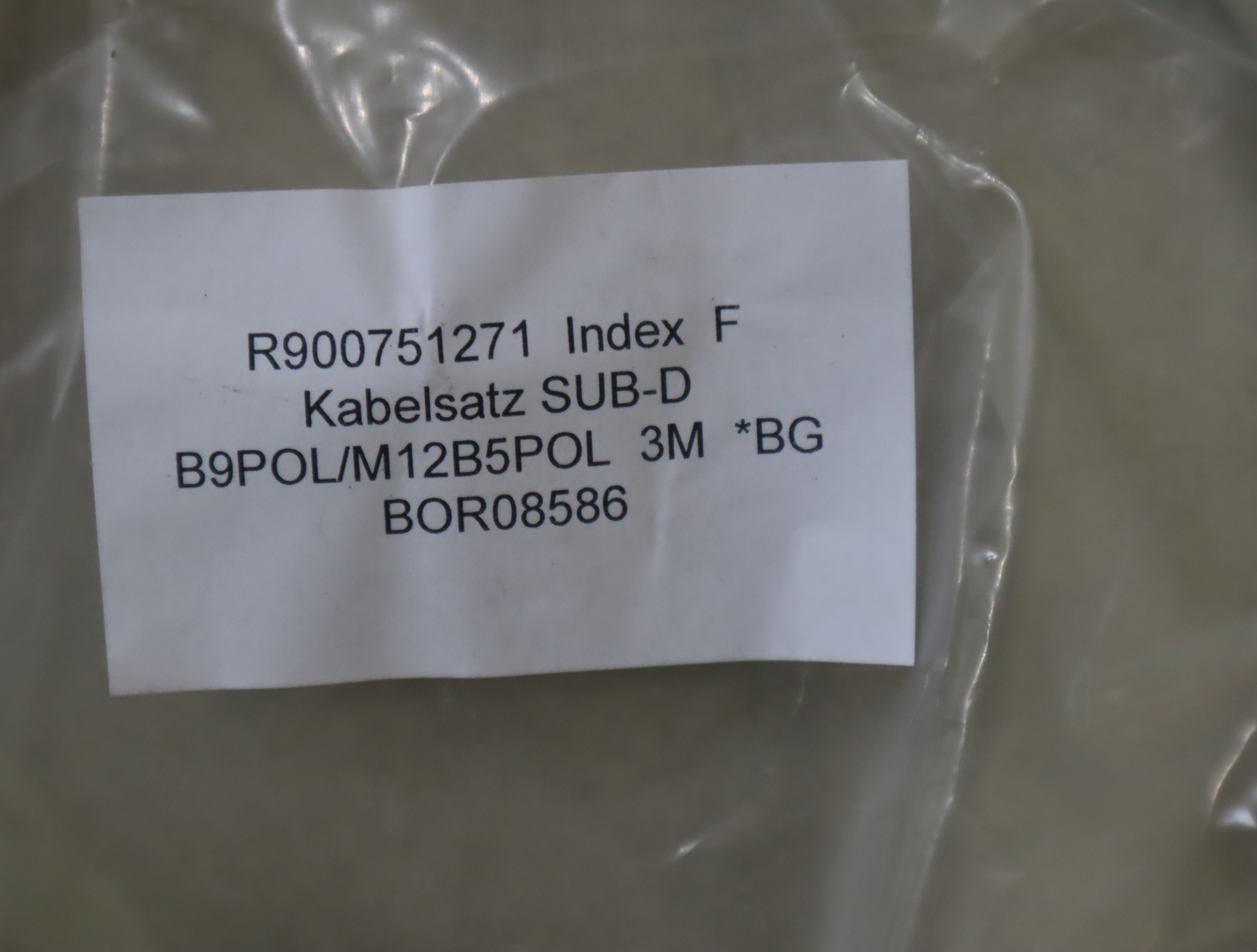 R900751271 D-SUB B9POL/M12B5POL 3M *BG BOR08586 力士乐REXROTH