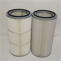 工厂供应 大面积 高精度空气滤筒 覆膜聚酯除尘滤芯