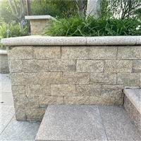 古典园林 虎皮黄蘑菇石 黄砂岩文化石片岩 黄锈石碎拼石