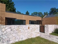 树景房 白砂岩碎拼石石材 白石英文化石墙面 不规则花岗岩铺砖