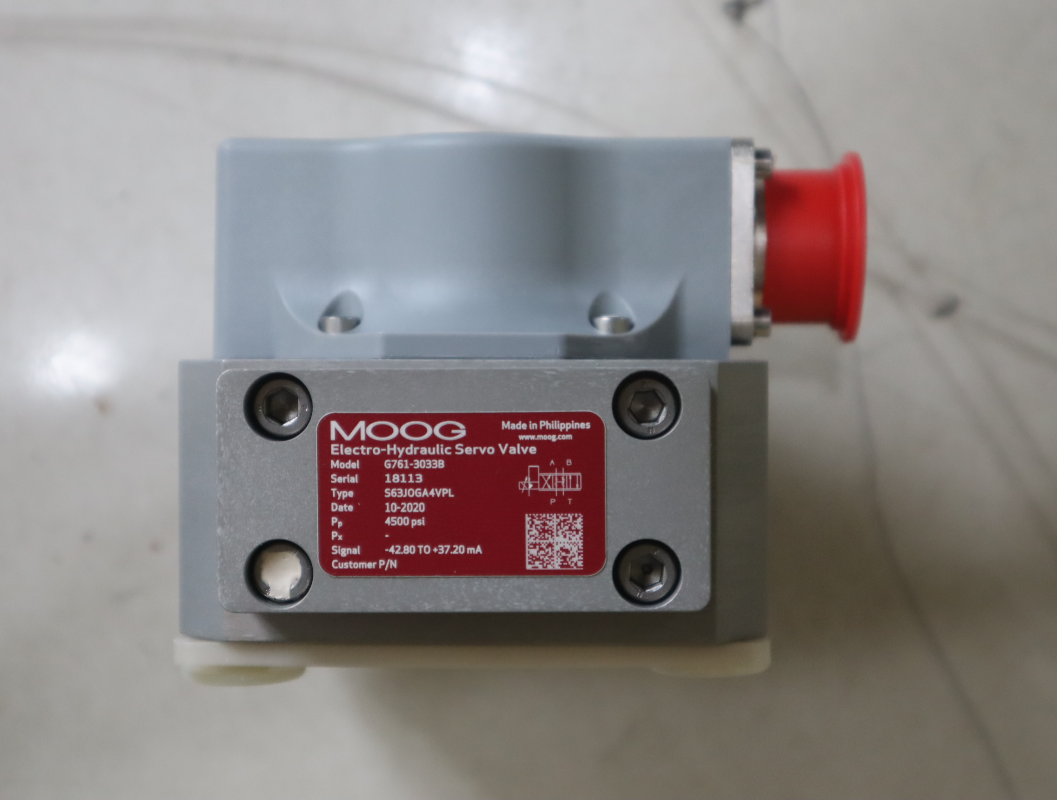 G761-3033B S63JOGA4VPL G761-3033B S63J0GA4VPL穆格MOOG伺服阀