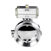 进口卫生级气动粉体蝶阀