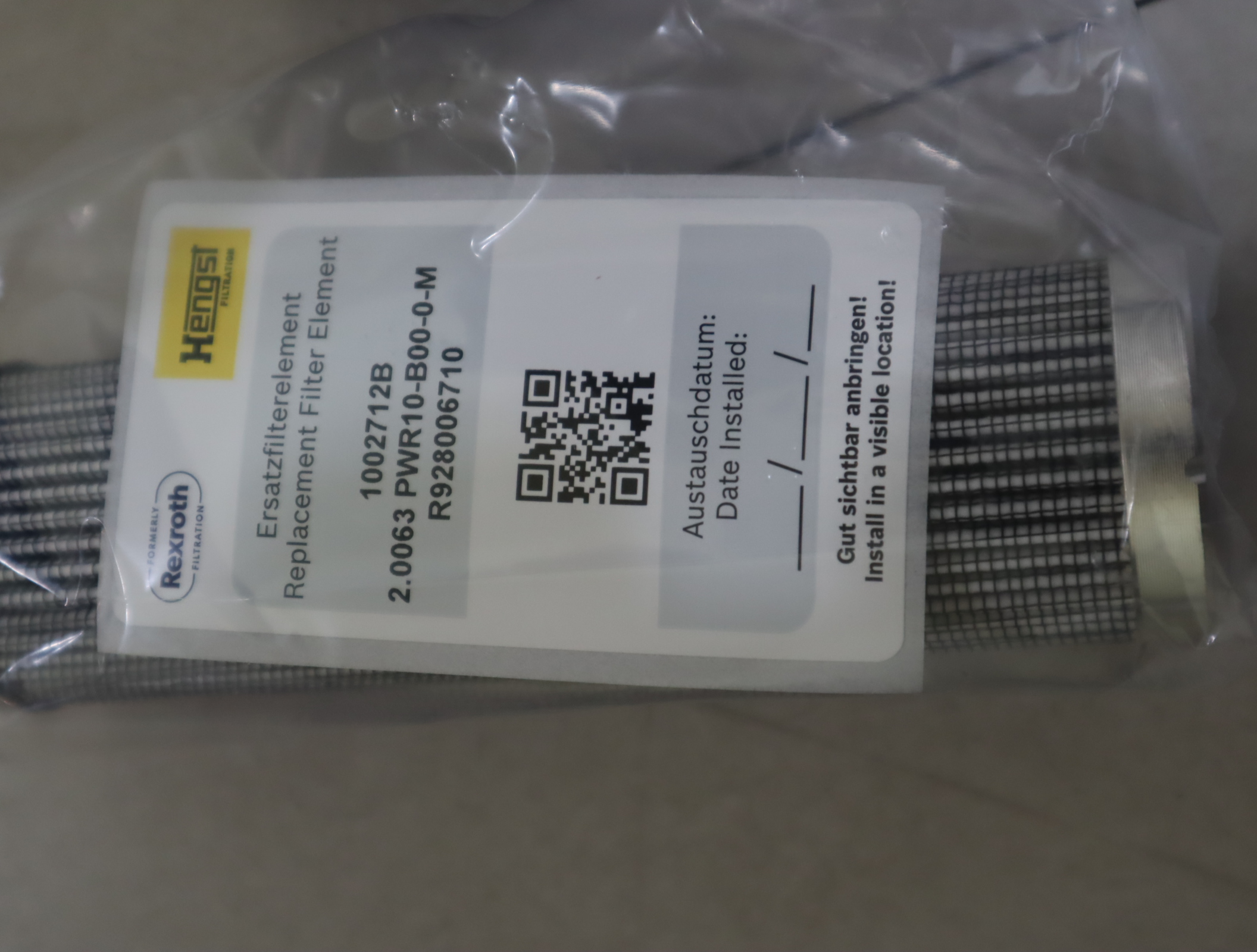 R928006710 2.0063 PWR10-B00-0-M 1002712B 汉格斯特HENGST滤芯