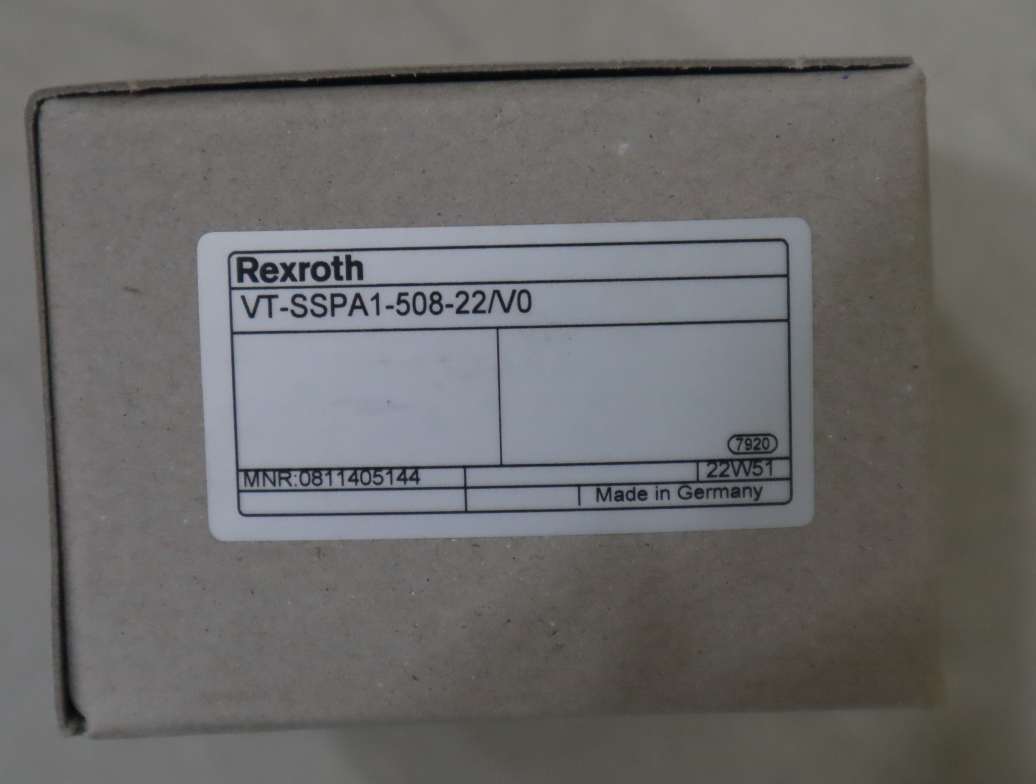 VT-SSPA1-508-22/V0 0811405144 VT-SSPA1-508-2X/V0 REXROTH