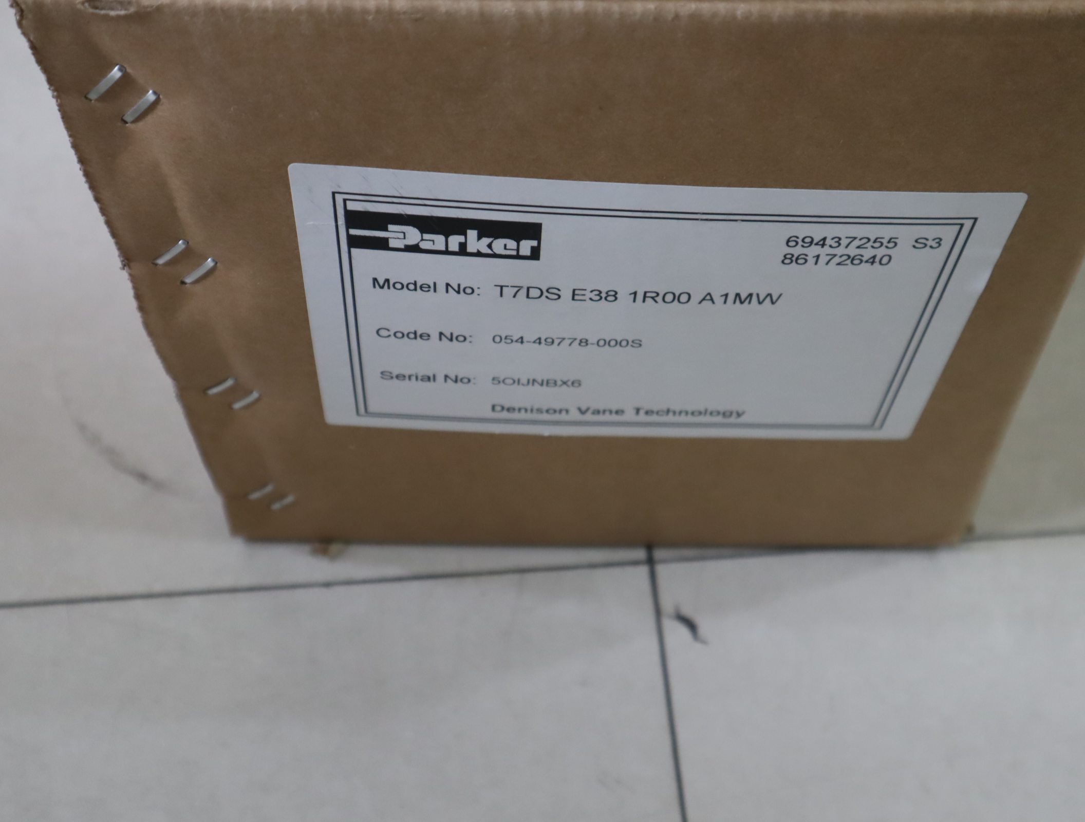 T7DS E38 1R00 A1 MW 054-49778-000S 派克PARKER 丹尼逊DENISON