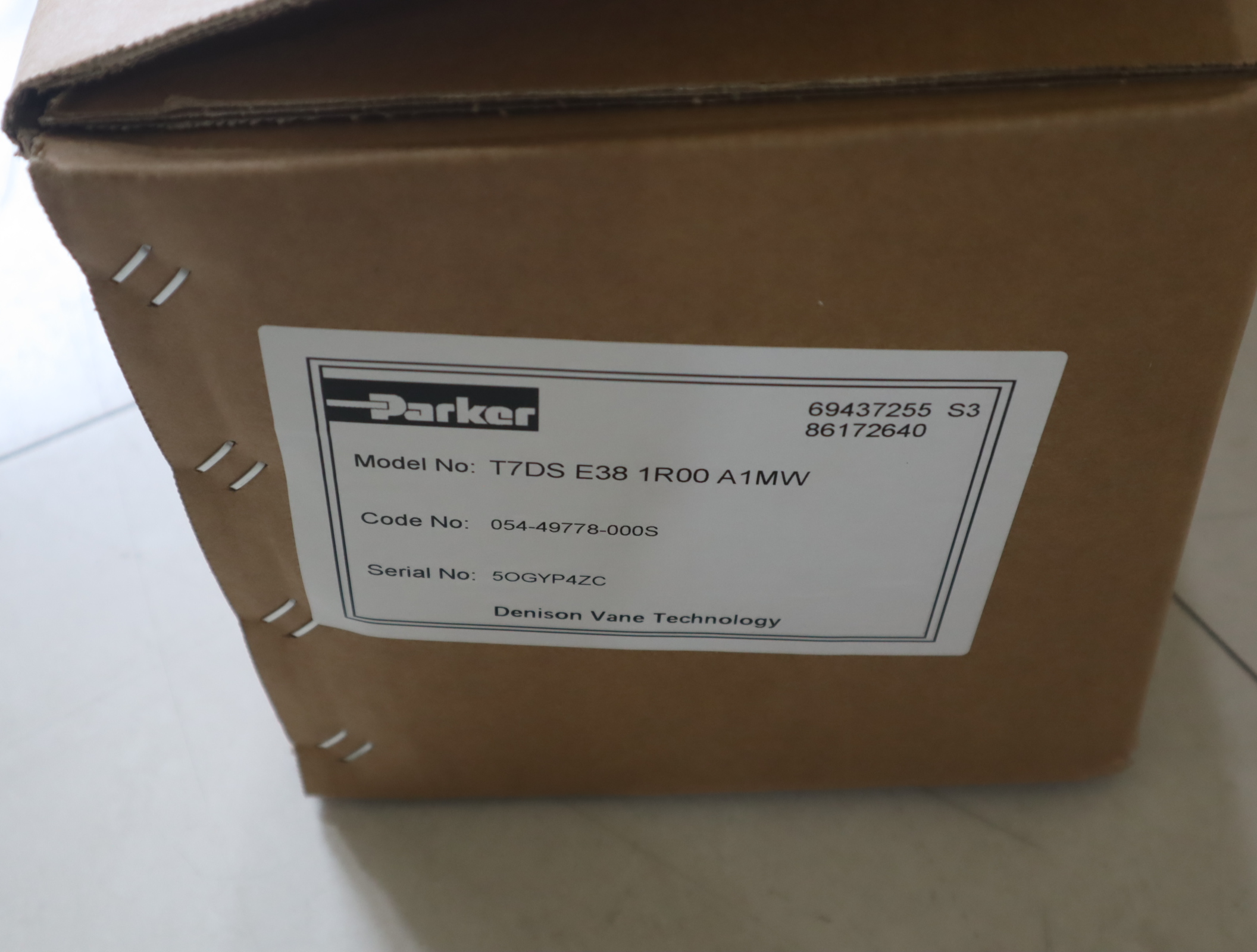 T7DS E38 1R00 A1 MW 054-49778-000S 派克PARKER 丹尼逊DENISON