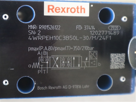 4WRPEH10C3B50L-3X/M/24F1 R901526122 德国力士乐REXROTH比例阀