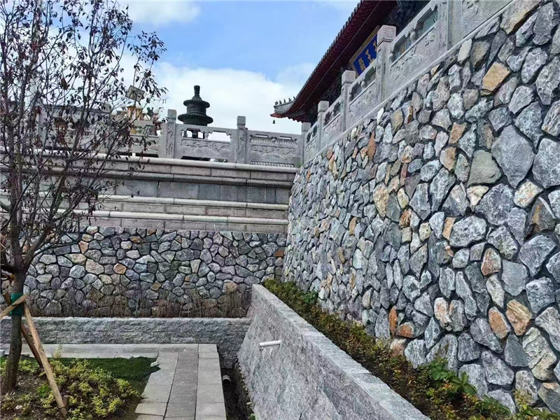 岁月如石 云灰碎拼石 不规则花岗岩贴墙石 仿古文化石外墙砖 