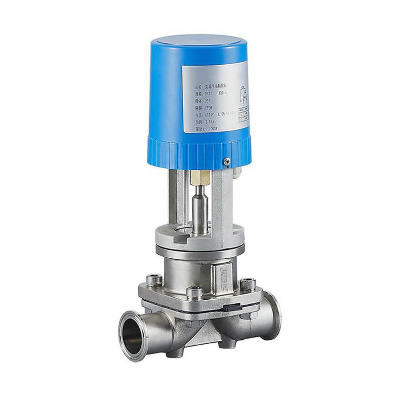 进口卫生级电动隔膜阀 智能电动隔断阀