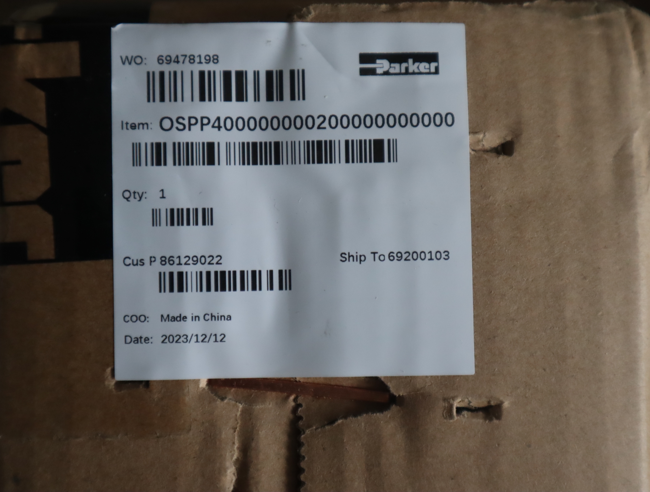 OSPP400000000200000000000 美国派克PARKER气缸