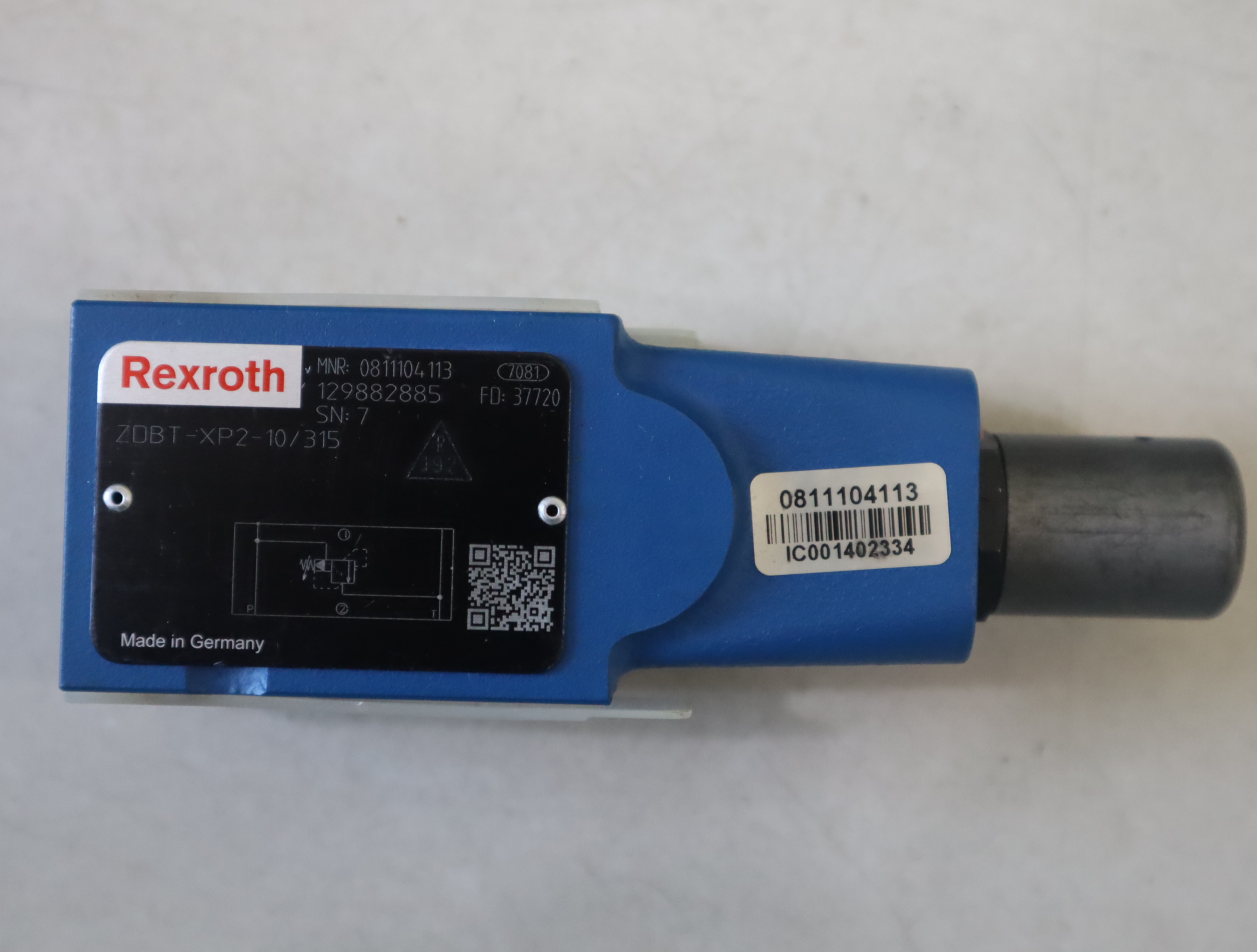 0811104113 ZDBT-XP2-10/315 ZDBT-XP2-1X/315 REXROTH比例阀