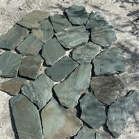 石语无声 绿色板岩碎拼石 浅绿色青石板 不规则乱石文化石