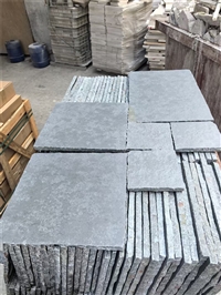 阳台地面 意大利银灰洞石大理石 少林黑九宫格莱姆石 尼斯灰条石