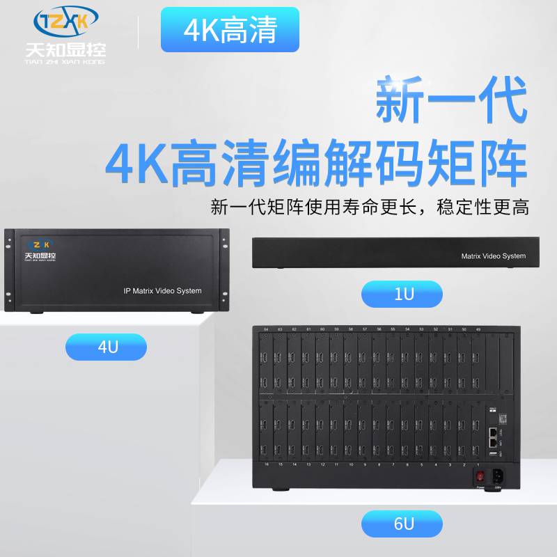 天知显控16路高清网络视频矩阵兼容华为健康支持LED字幕显示