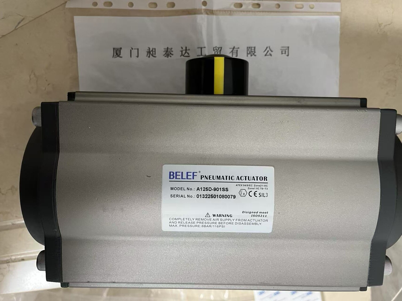 供应 BELEF 气动执行器A125D-901SS 全新