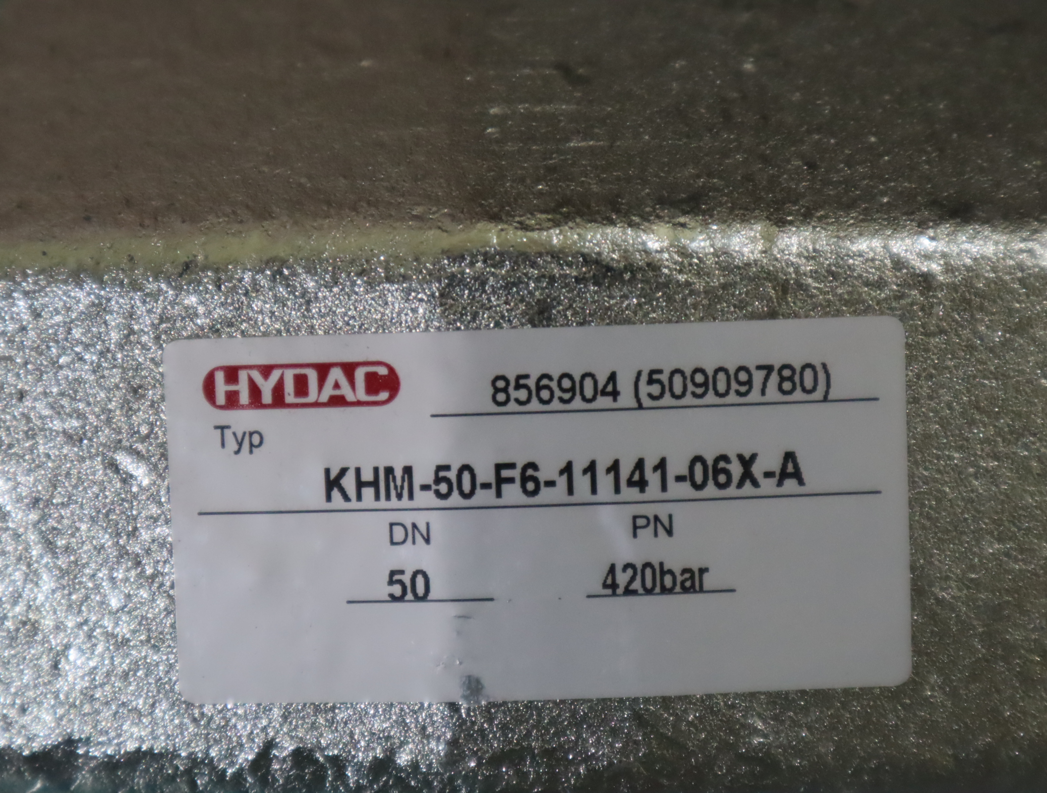 KHM-50-F6-11141-06X-A 856904 50909780德国贺德克HYDAC球阀