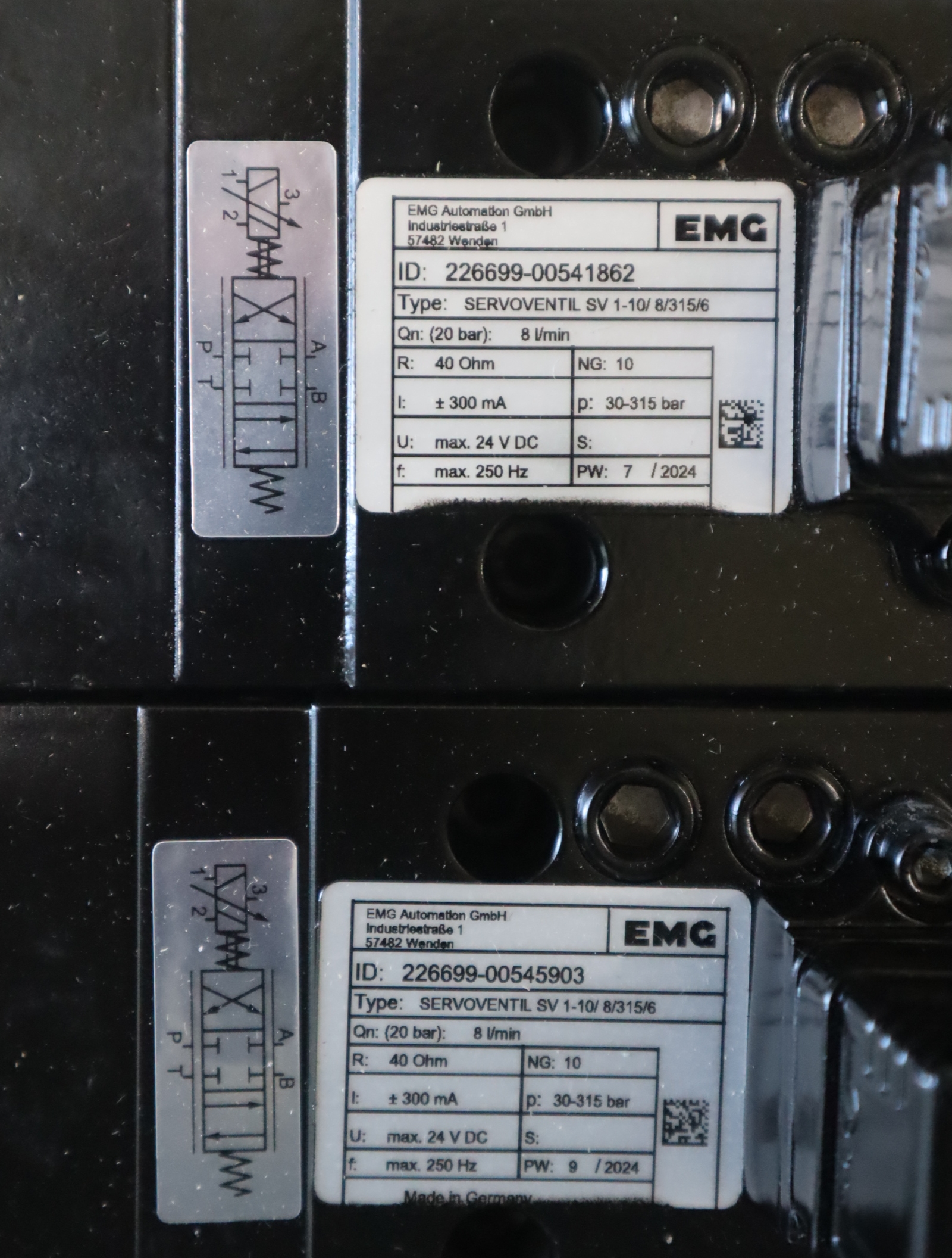 SERVOVENTIL SV 1-10/8/315/6 德国EMG伺服阀
