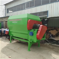 养牛场TMR搅拌机 电子称重日粮机 9方卧式拌草机