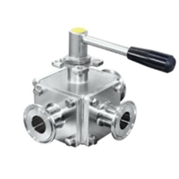 进口卫生级方型三通球阀