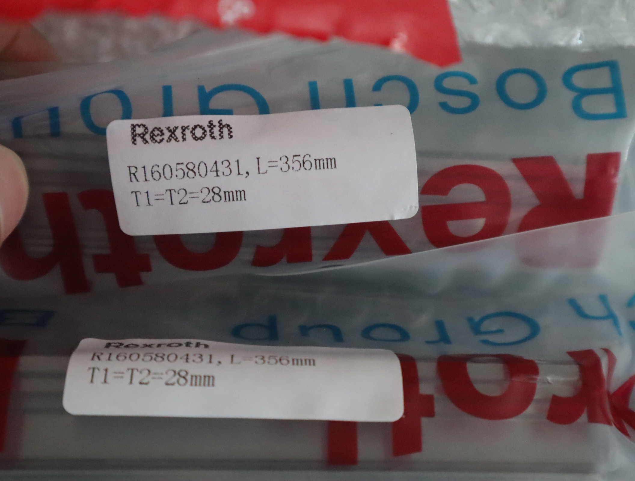 R160580431 L 356mm T1 T2 28mm 德国力士乐REXROTH滑块导轨
