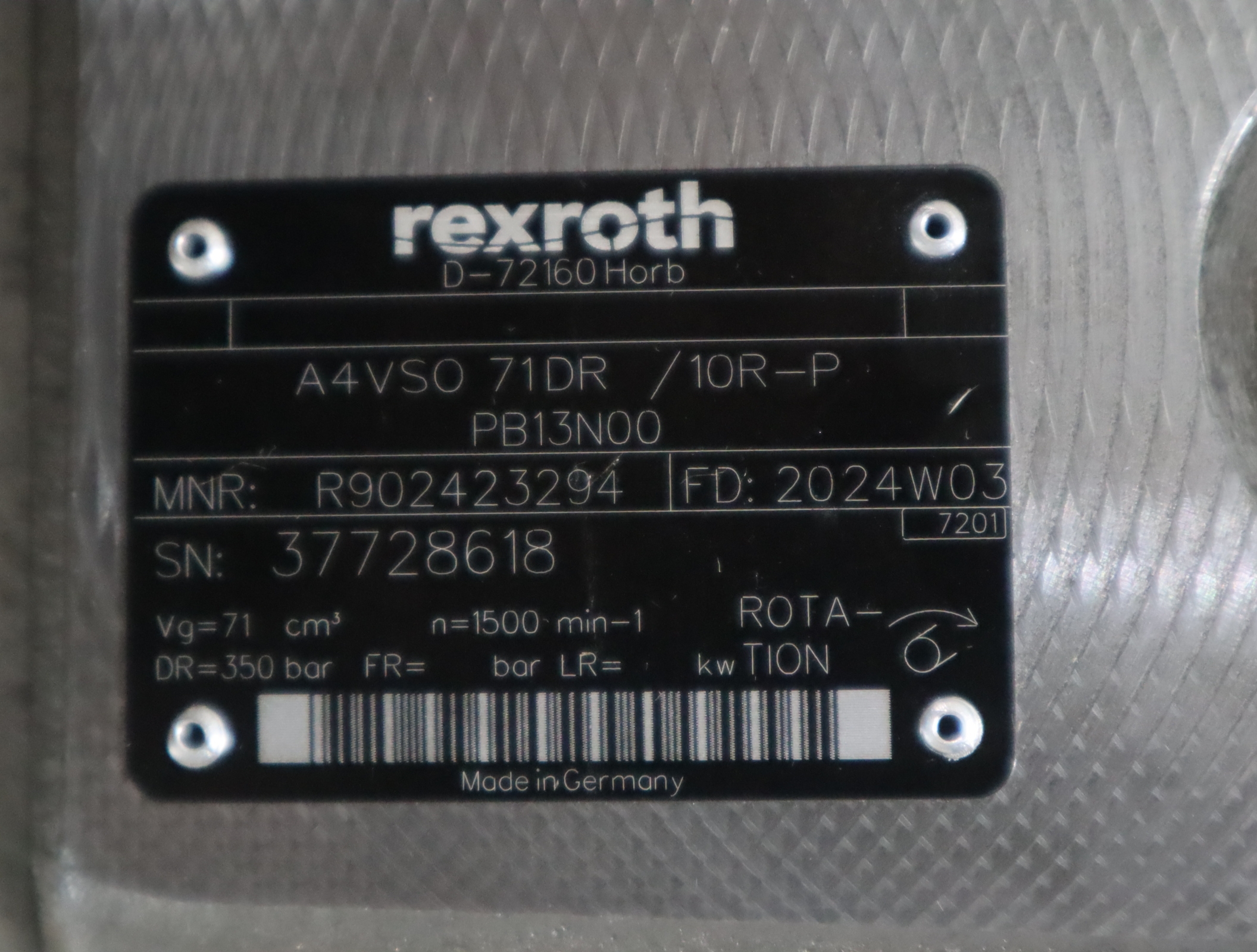 A4VSO71DR/30R-PPB13N00 R902423294 德国力士乐REXROTH柱塞泵