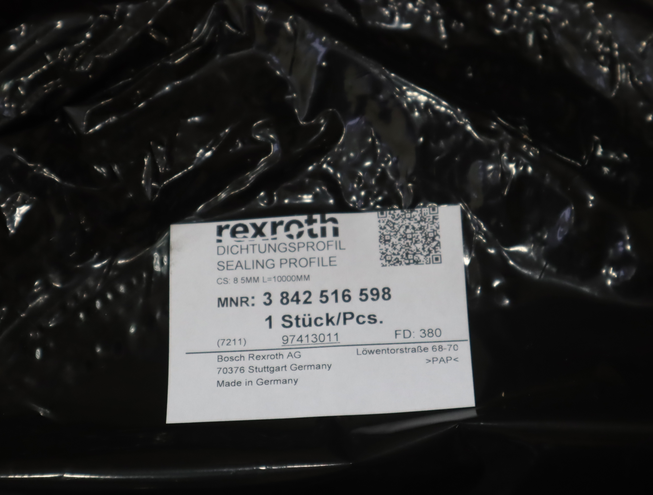 3842516598 CS:85MM L 10000MM 德国力士乐REXROTH封闭雕刻板条