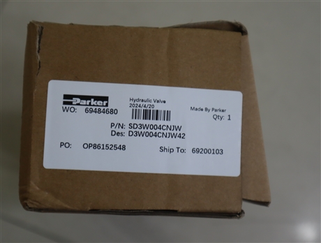 SD3W004CNJW D3W004CNJW42 派克PARKER电磁阀