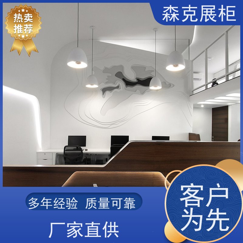 图书馆展柜定制 多层实木板3层烤漆吧台 移动储物推拉