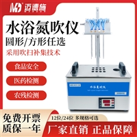 全自动氮吹仪 恒温氮气吹扫仪 水浴样品浓缩仪12孔24孔水浴干式