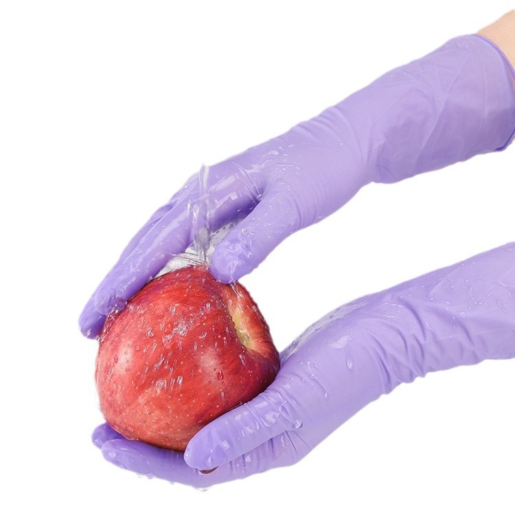 翻盖抽取袋装12寸加长丁腈手套家务洗碗食品级丁晴厨房专用手套