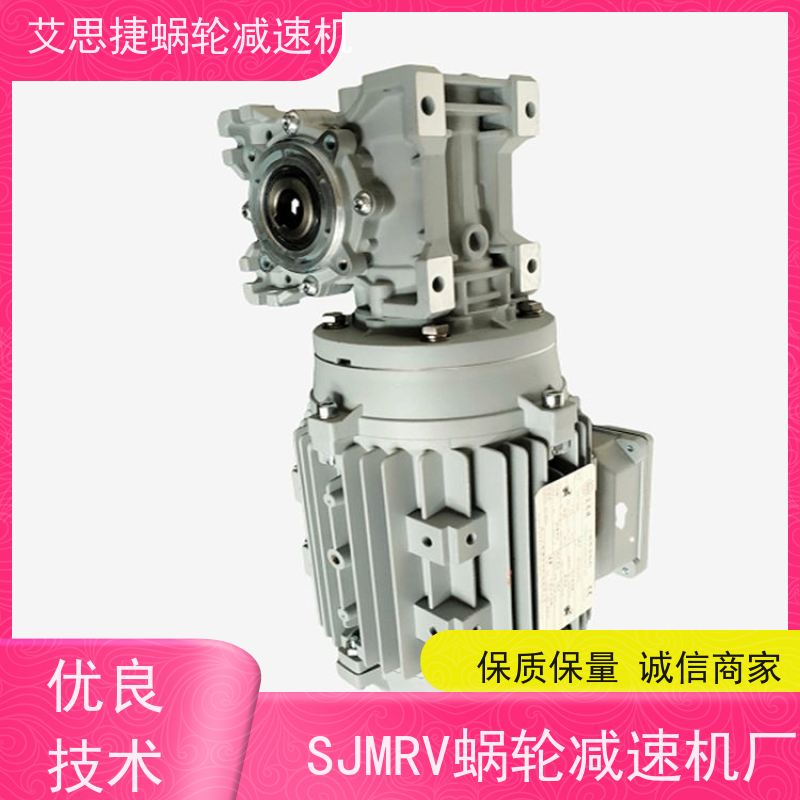 艾思捷 食品生产线 蜗杆齿轮减速机 SJMRV090-7.5-双轴入 双出轴